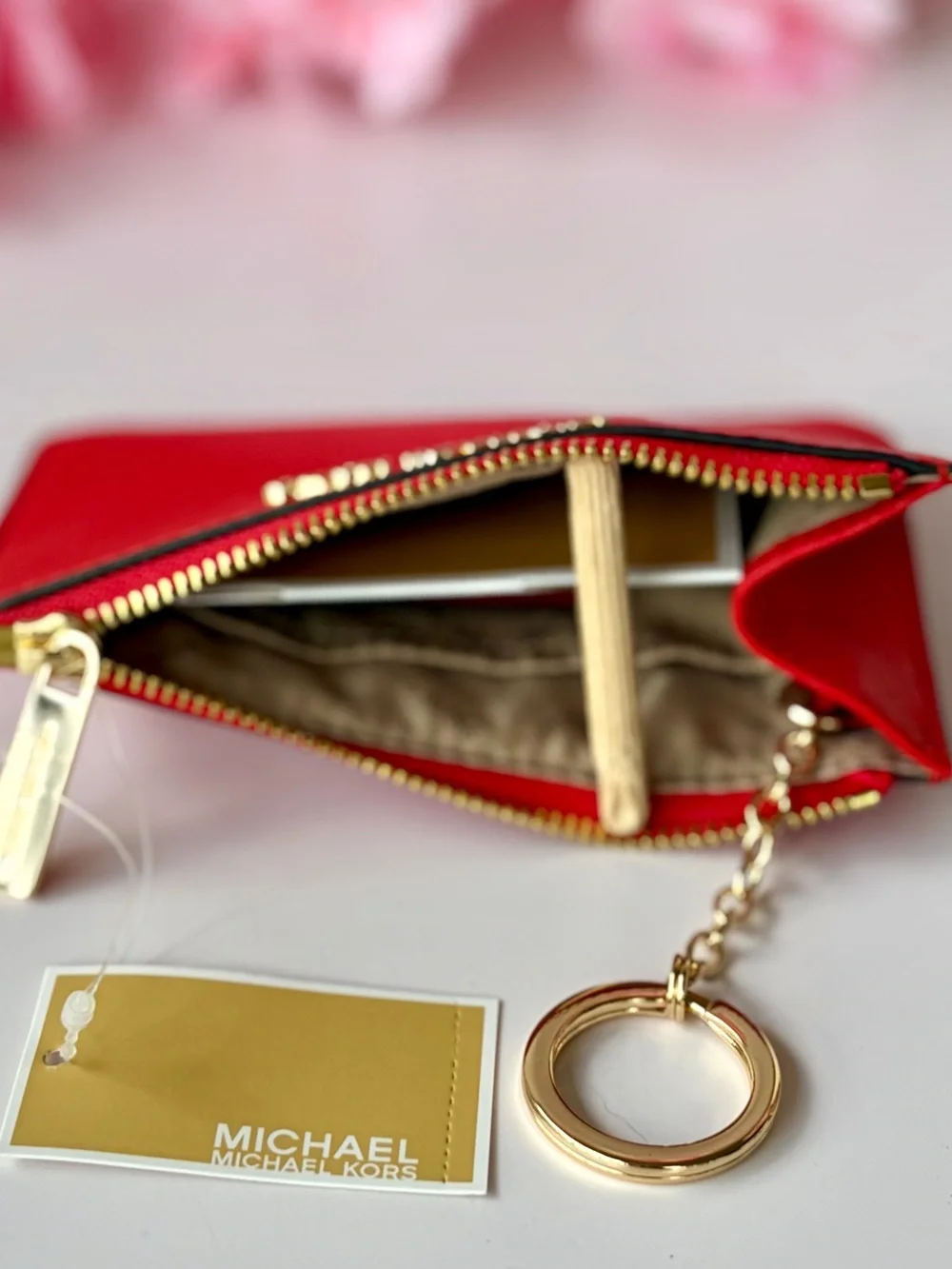Michael Kors Jet Set Travel Small Wallet Top Zip Coin Pouch with ID Holder